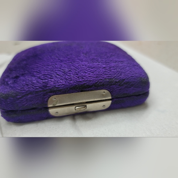 RARE - ELGIN AMERICAN || Rex Mesh Guilloche Enamel Compact Mirror - VINTAGE - Picture 6 of 7